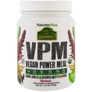Nature's Plus, Source of Life Jardim, Refeição Reforçada Vegana VPM, Nu, 645 g