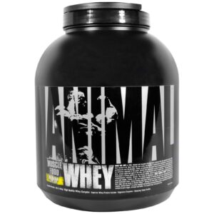 Universal Nutrition, Soro de leite Animal, alimentos para os músculos, creme de banana, 4 libras (1,81 kg)