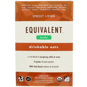 Sprout Living, Equivalent, Aveia Potável, Mocha, 8 Sachês, 48,5 g (1,7 oz) Cada