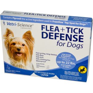 21st Century, Defesa de Pulgas Para Cães até 22 lbs., 3 Aplicadores, 0,023 fl oz Cada