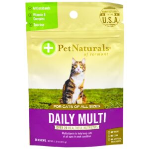 Pet Naturals of Vermont, Multi Diário, para Gatos, 30 Mastigáveis, 37,5 g