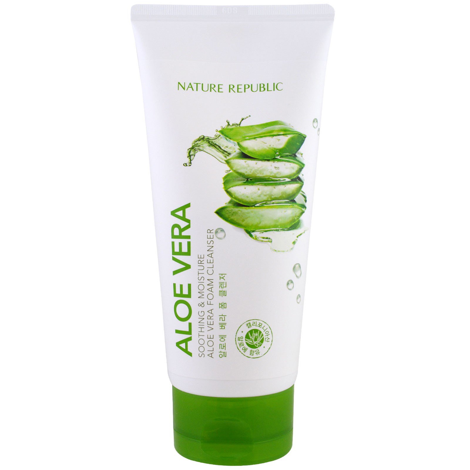 Nature Republic, Aloe Vera, Espuma de Limpeza Suave e Hidratante de Aloe Vera, 150 ml (5,07 fl oz)
