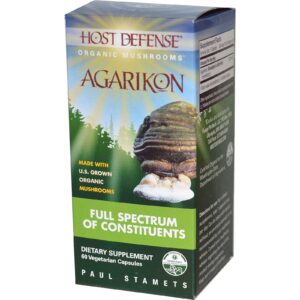 Fungi Perfecti, Defesa do Anfitrião, Agarikon, 60 Cápsulas Vegetarianas