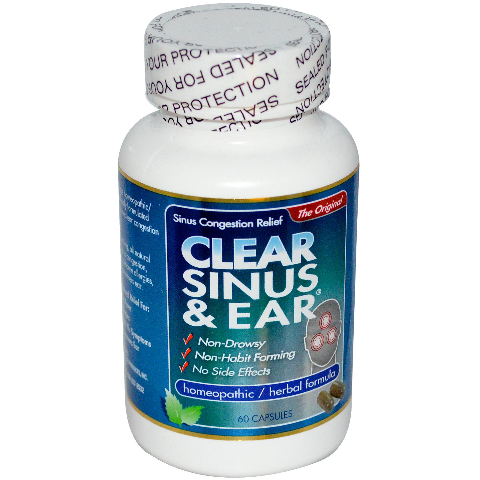 Clear Products, Clear Sinus & Ouvidos, 60 Cápsulas