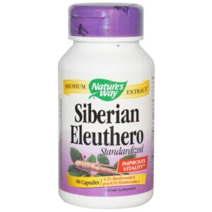 Nature's Way, Ginseng Siberiano, Padronizado, 60 Cápsulas