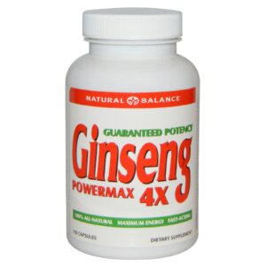 Natural Balance, Ginseng Powermax 4X, 100 Cápsulas