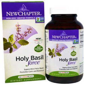 New Chapter, Força do Manjericão, 120 cápsulas vegetais líquidas