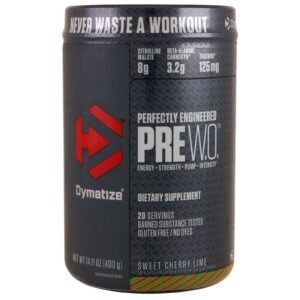 Dymatize Nutrition, Pré-treino, Limão e Cereja Doce, 14,11 oz (400 g)