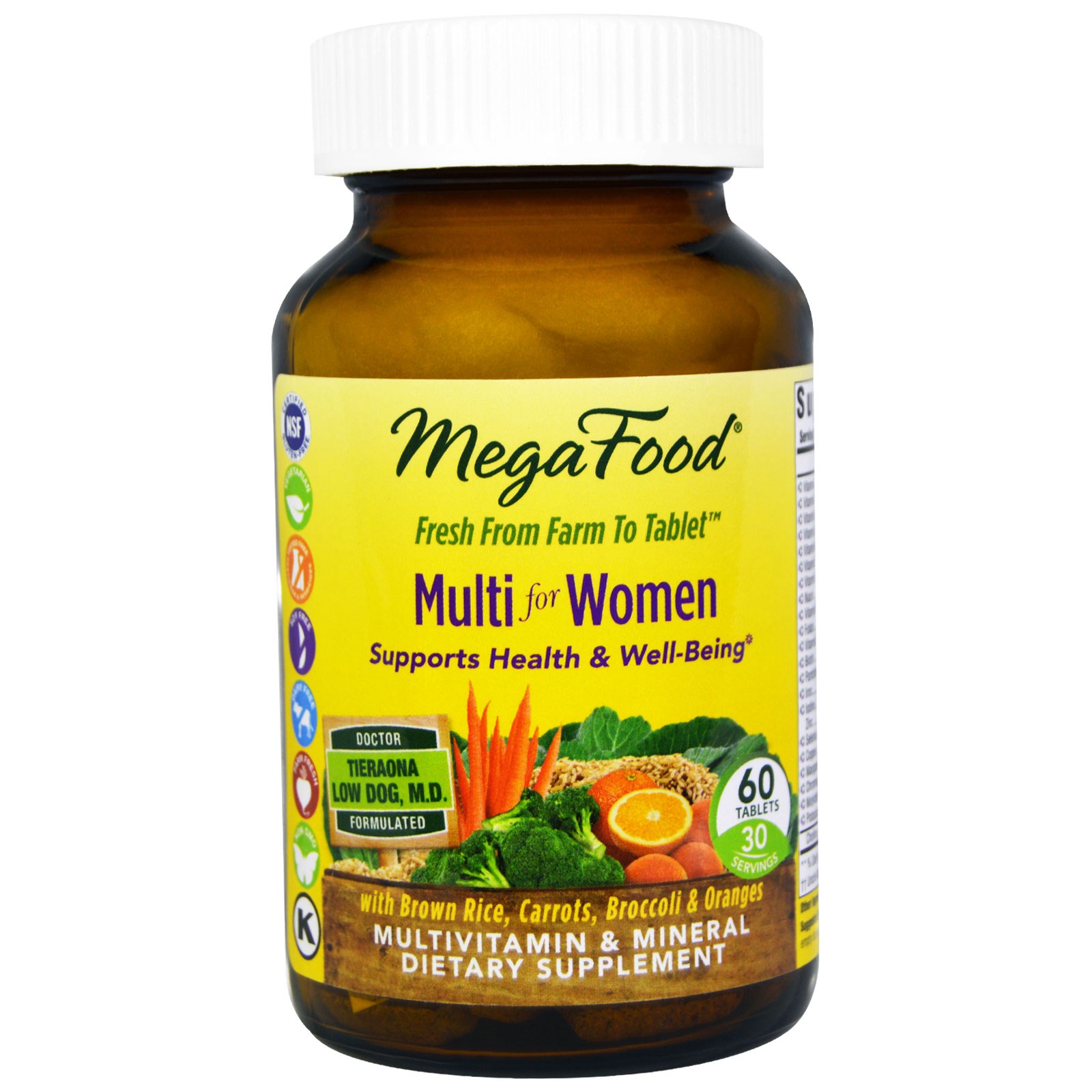 MegaFood, Multi para Mulheres, 60 pastilhas