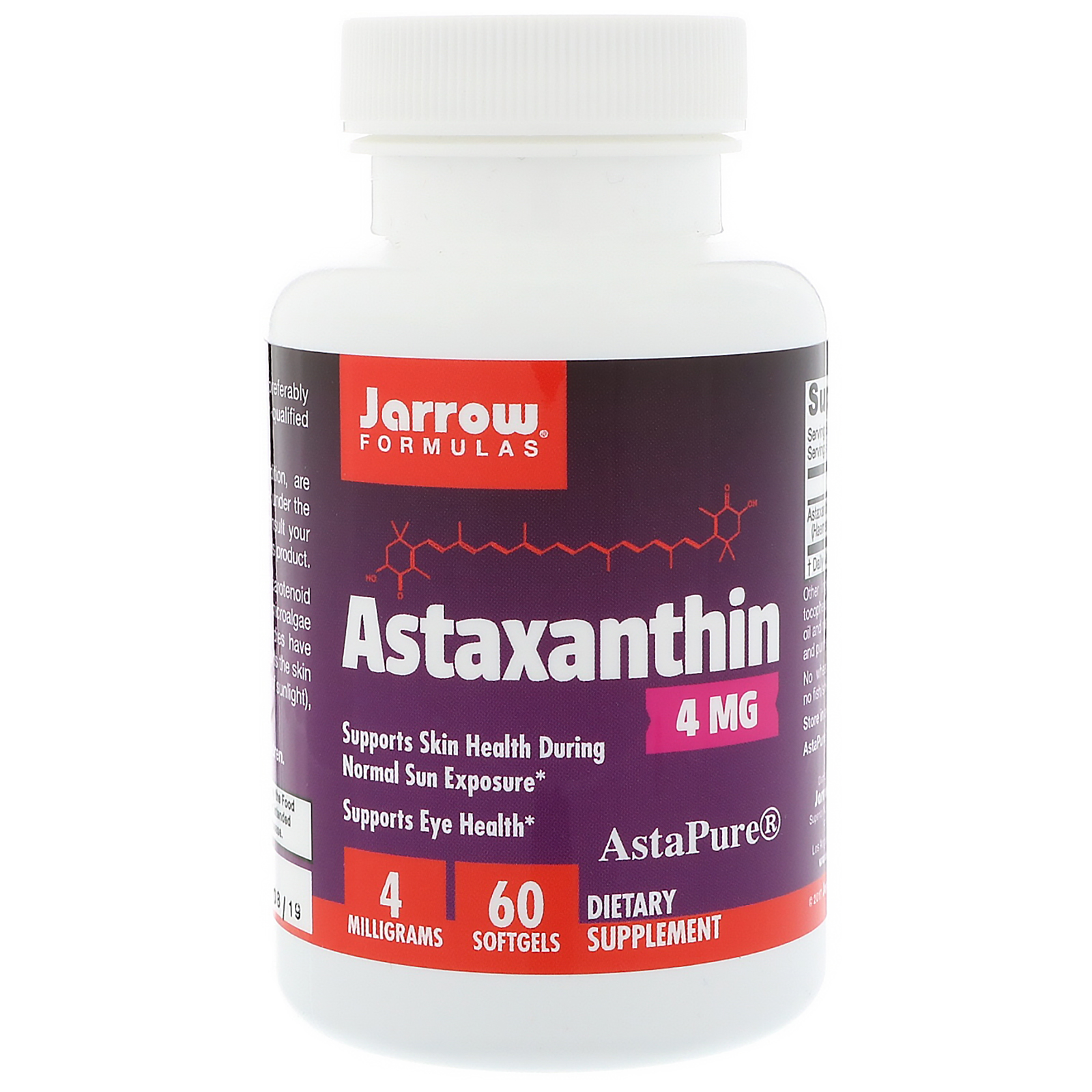 Jarrow Formulas, Astaxantim, 4 mg, 60 Cápsulas