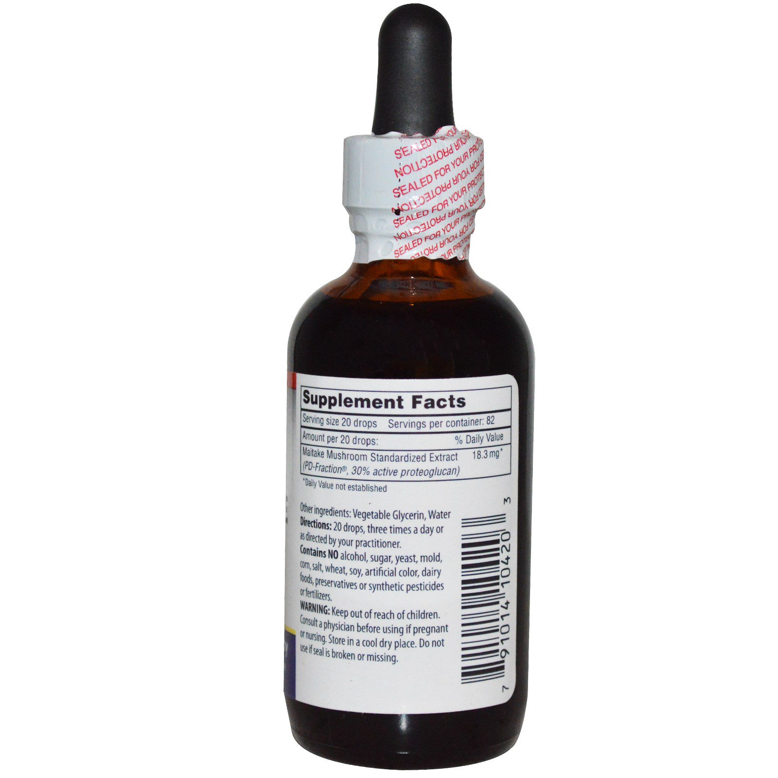 Mushroom Wisdom, Maitake Fração D, Padrão, 60 ml - Imagem 2