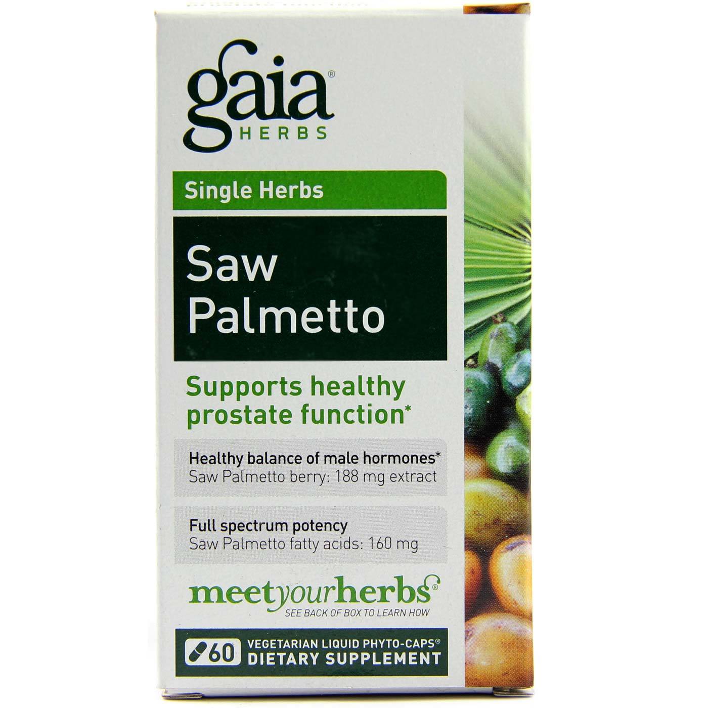 Gaia Herbs Saw Palmetto - 60 Vegetarian Liquid Phyto-Cápsulas