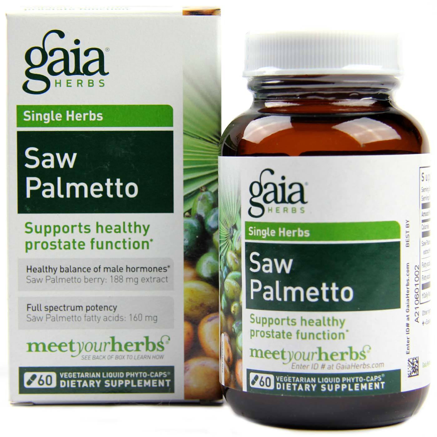 Gaia Herbs Saw Palmetto - 60 Vegetarian Liquid Phyto-Cápsulas - Imagem 5