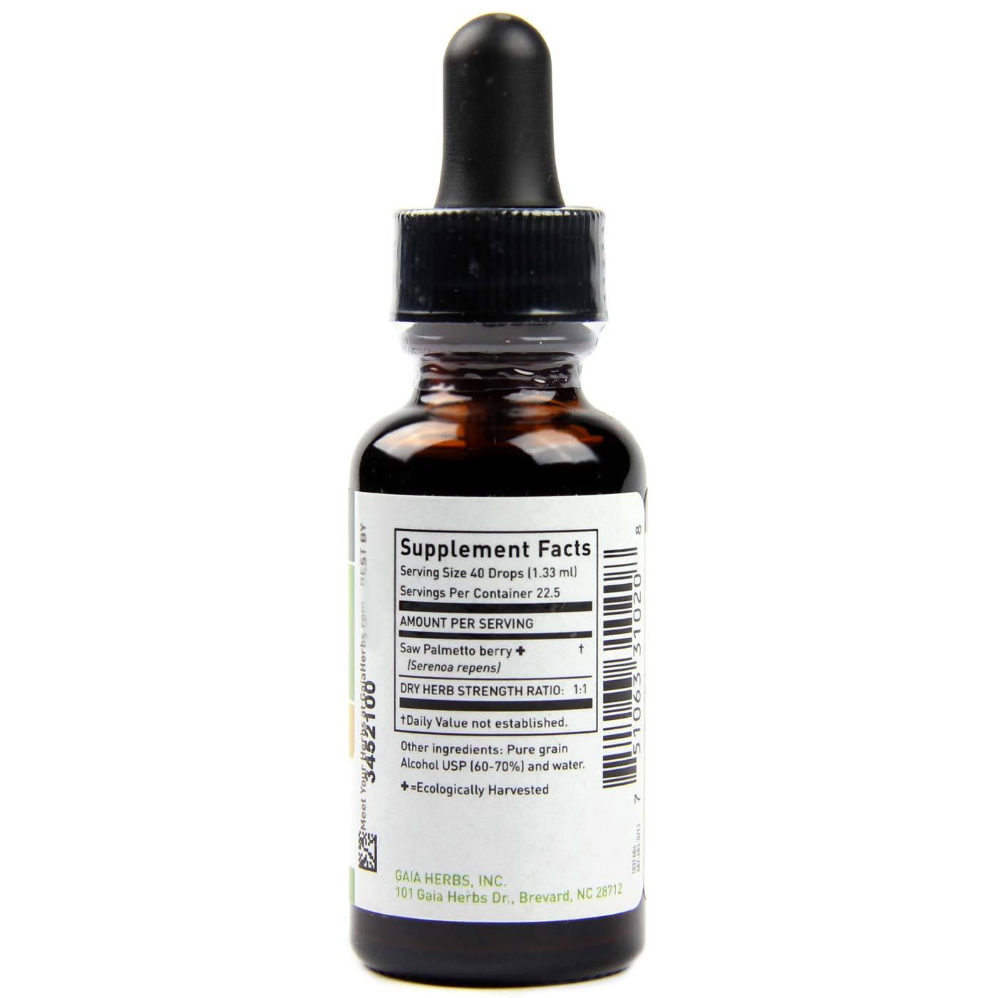 Gaia Herbs Saw Palmetto Berry - 1 fl oz - Imagem 2