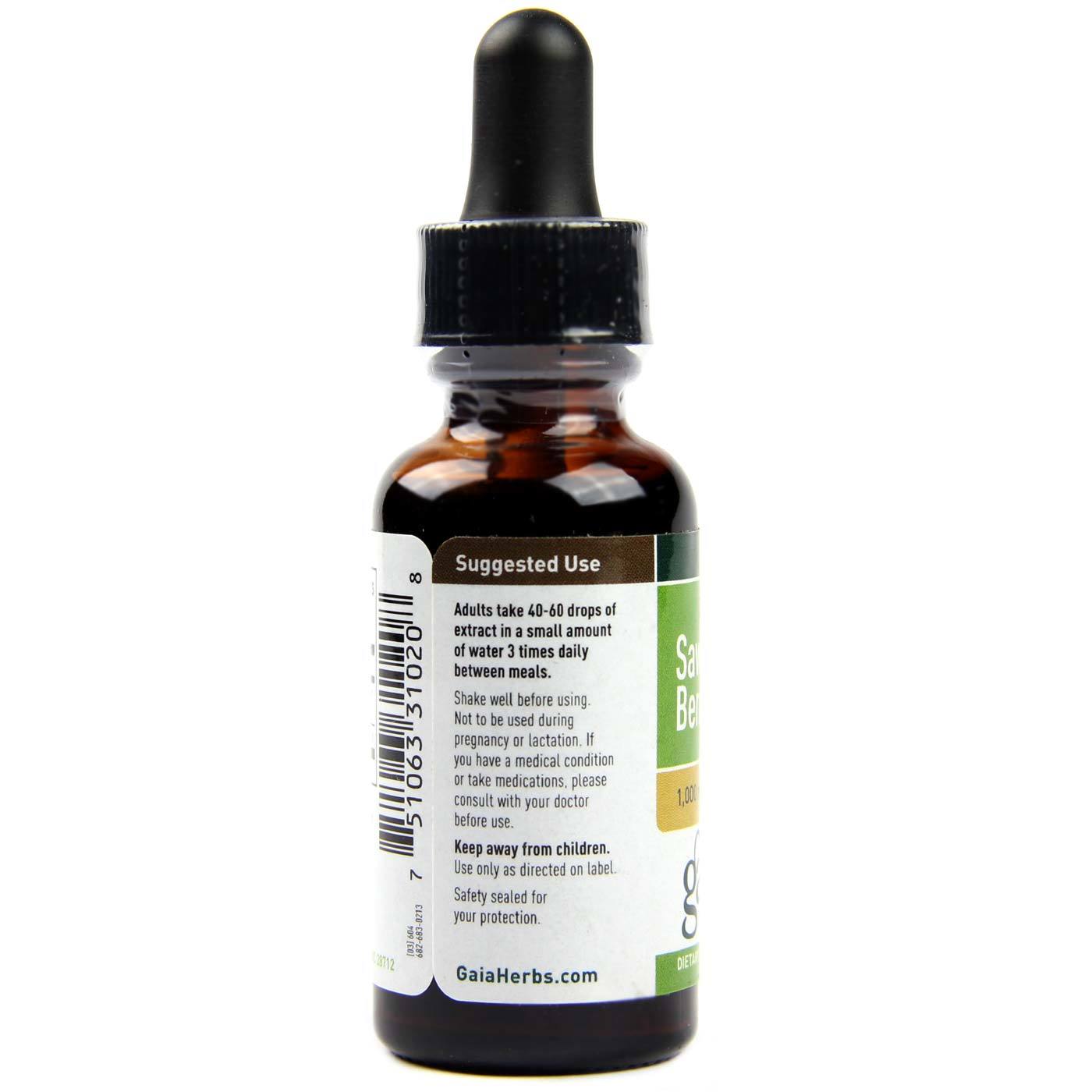 Gaia Herbs Saw Palmetto Berry - 1 fl oz - Imagem 3