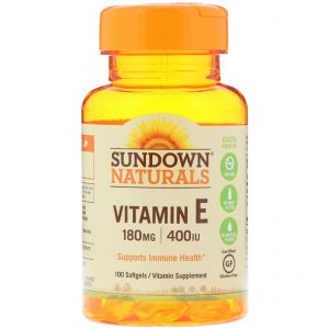 Comprar sundown naturals, vitamin e, 180 mg (400 iu), 100 softgels preço no brasil antioxidantes suplemento importado loja 29 online promoção - 2 de outubro de 2022