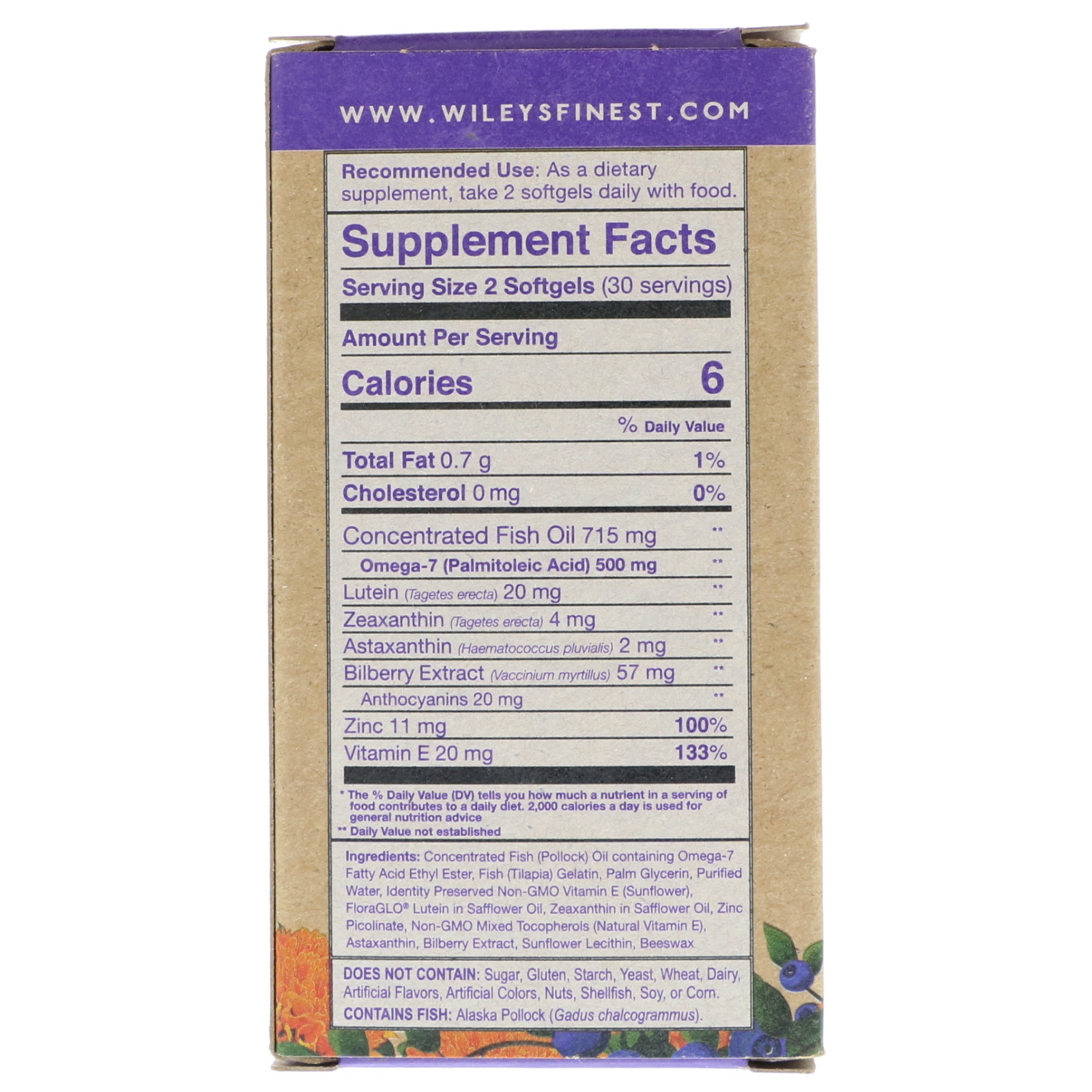 Wiley's Finest, Bold Vision, Proactive, 550 mg, 60 Softgels - Imagem 2