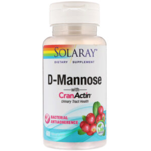 Solaray, D-Mannose with CranActin, Urinary Tract Health, 60 VegCaps