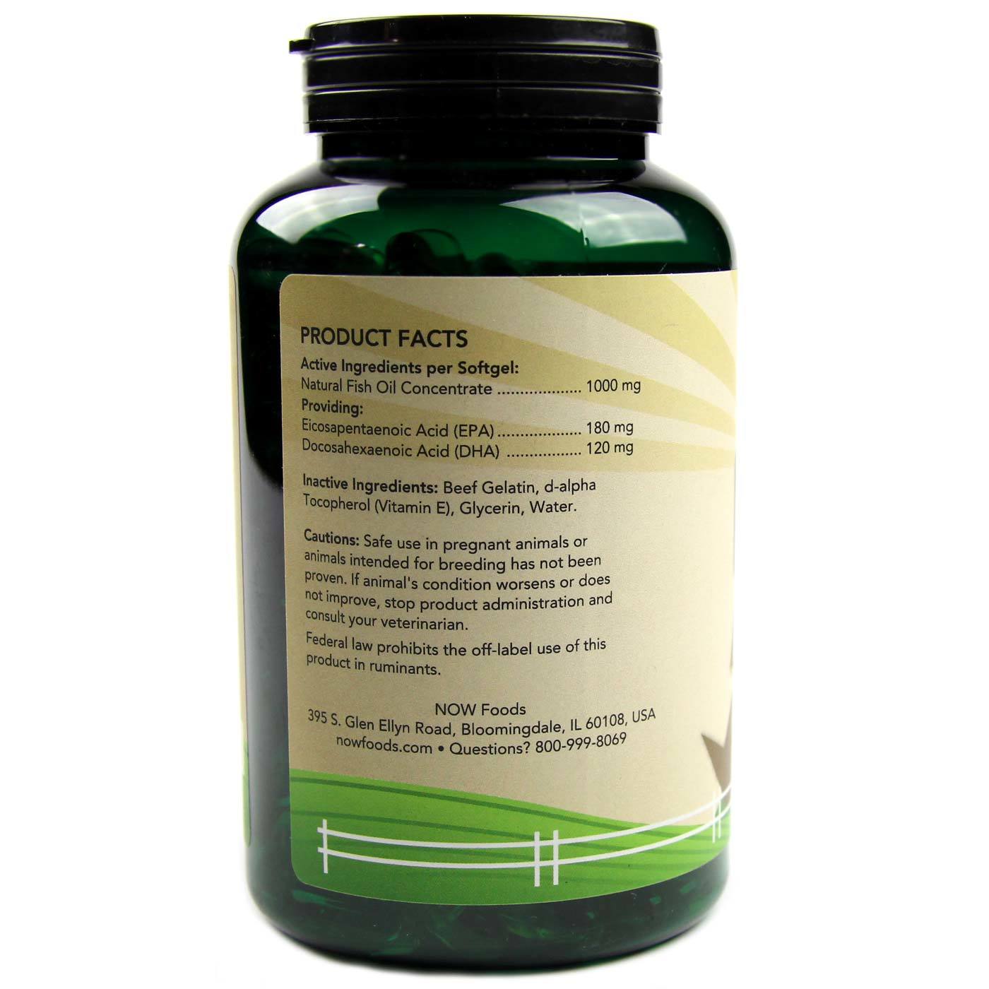 Now Foods Omega-3 Support for Dogs and Cats, Peixe - 180 Cápsulas em Gel - Imagem 3