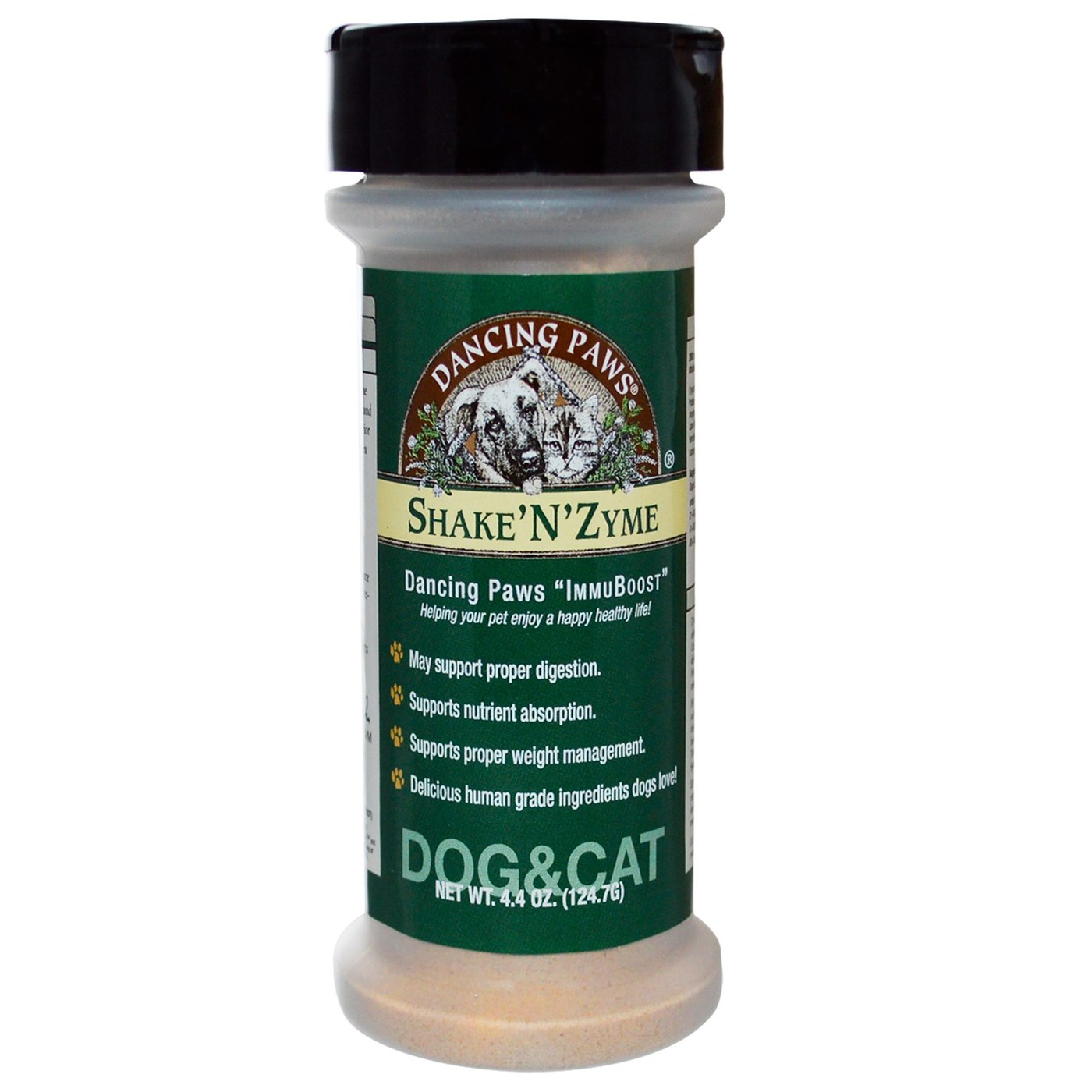 Dancing Paws Agite 'N' Zyme para cães e gatos 4,4 onças