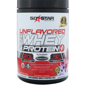 Six Star, Proteína Whey Plus Série Elite, Sem Sabor, 907 g