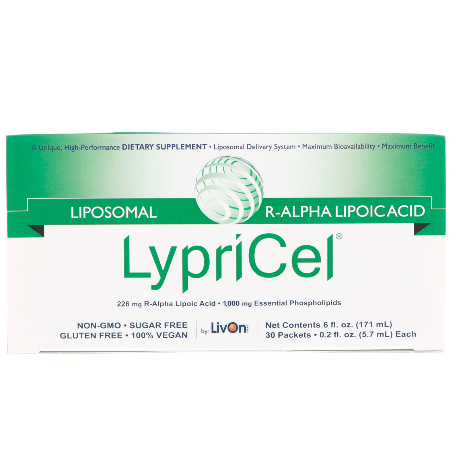 LypriCel, R-ALA Lipossomal, 30 pacotes, 0,2 fl oz (5,7 ml) Cada
