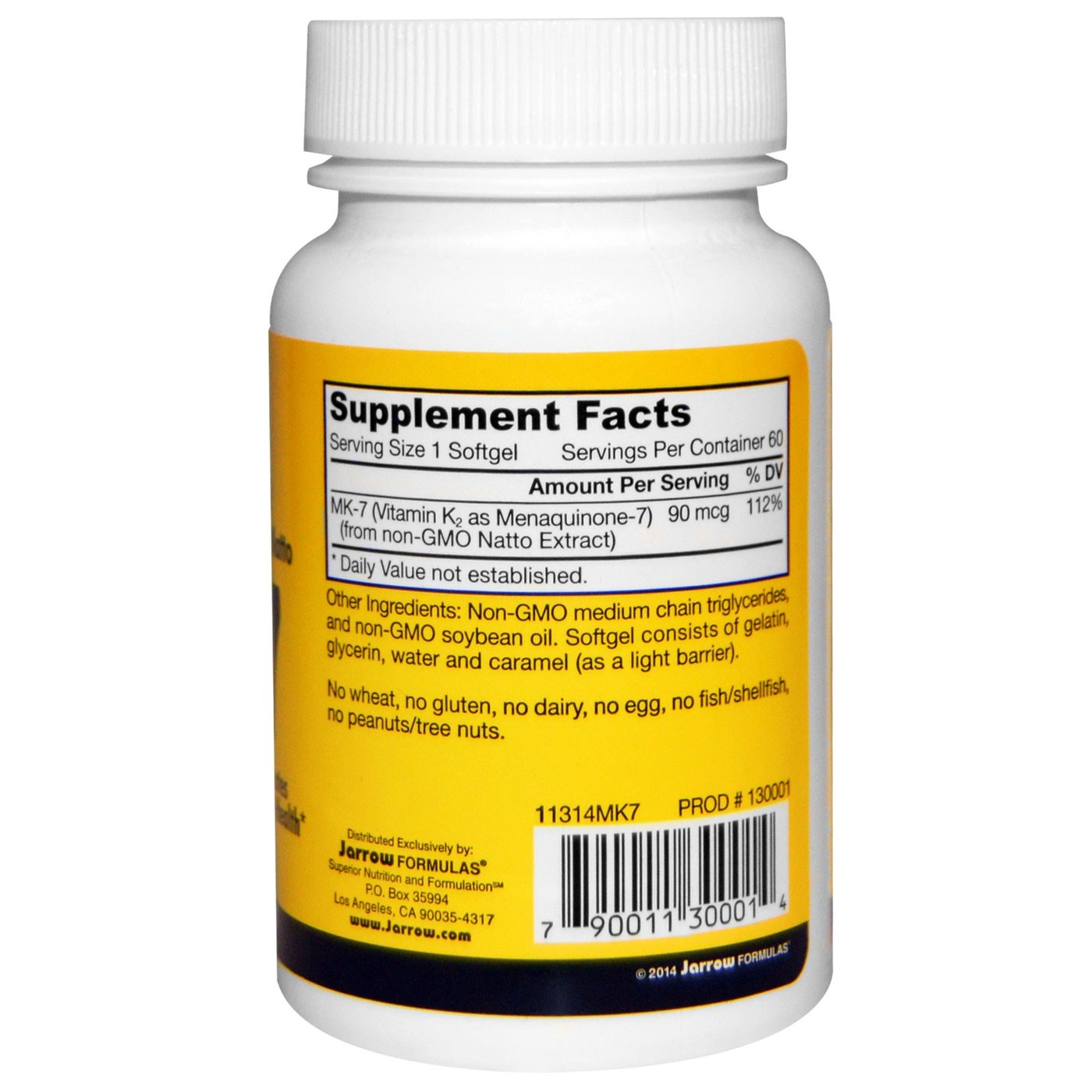 Jarrow Formulas MK-7 60 Cápsulas - Imagem 2