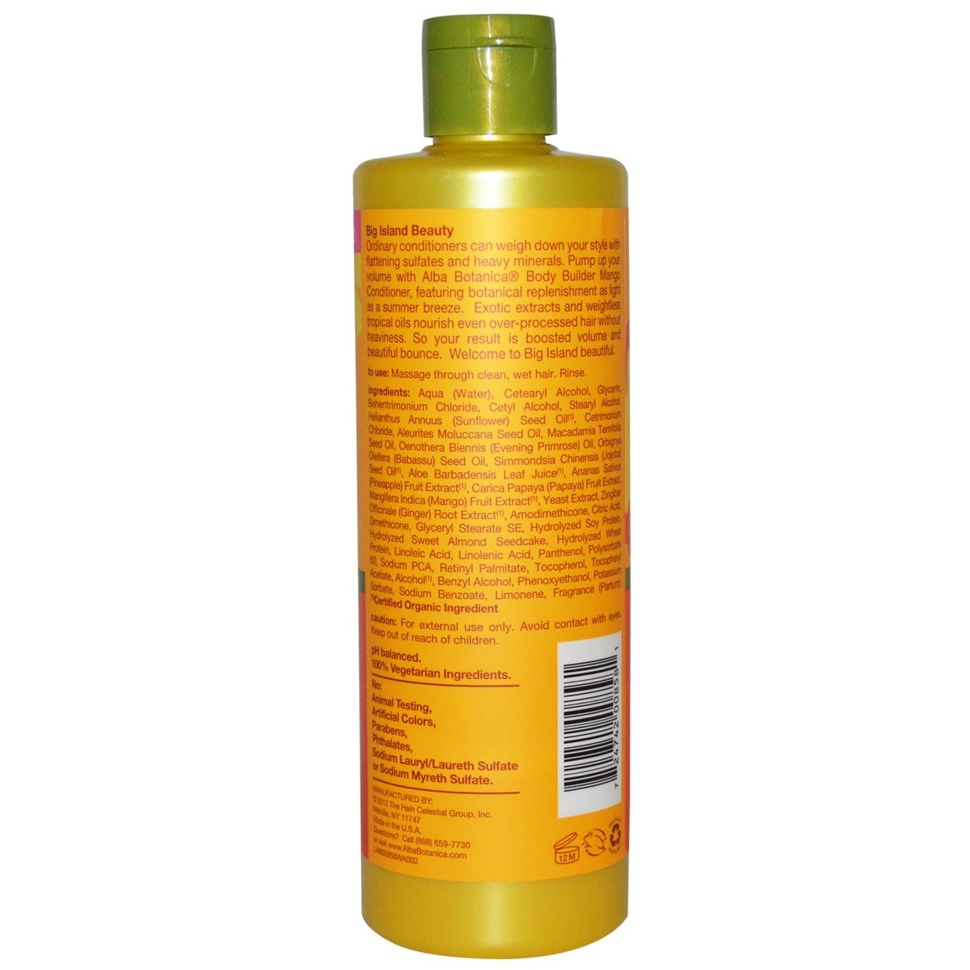Alba Botanica Mango Hidratante Condicionador para Cabelos 12 oz - Imagem 2