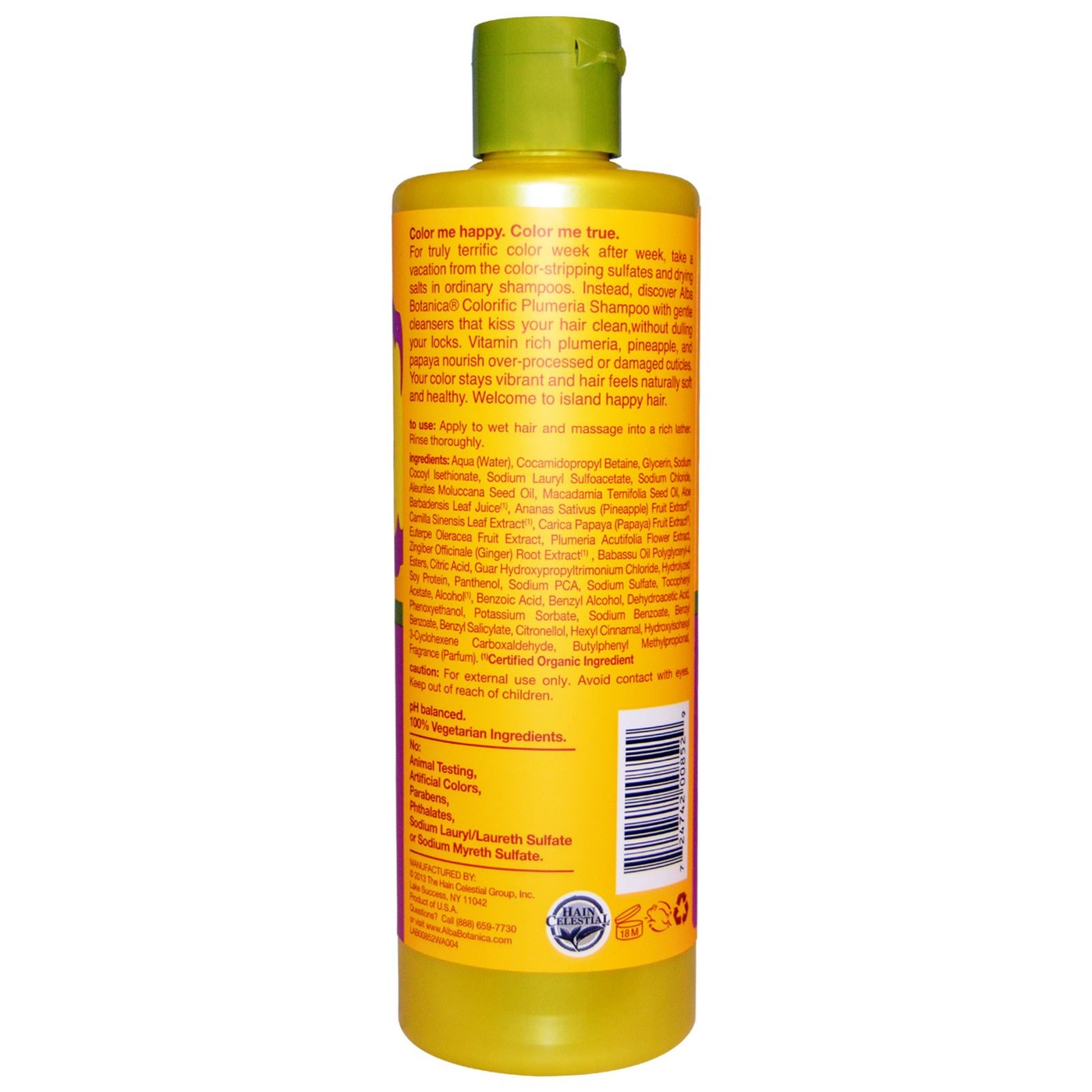Alba Botanica Plumeria Regenerador Cabelo Wash 12 oz - Imagem 2