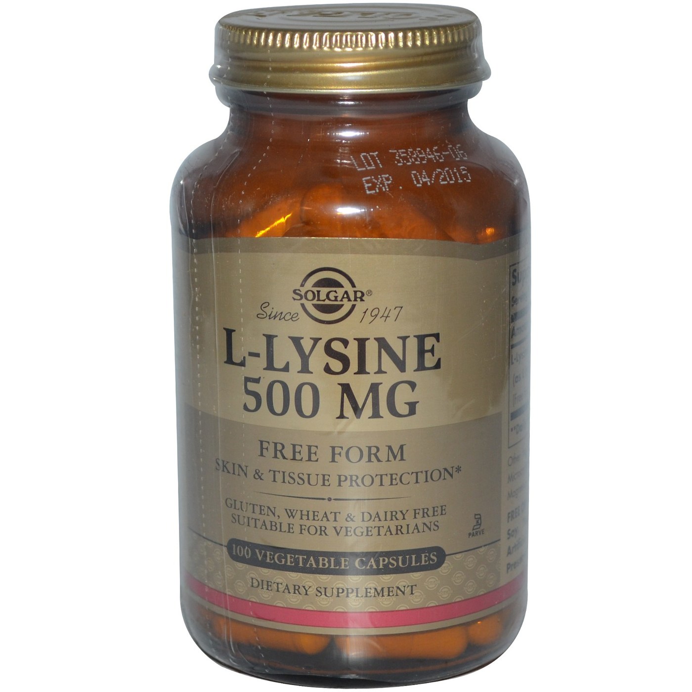 Solgar L-Lisina 500 mg 100 Cápsulas