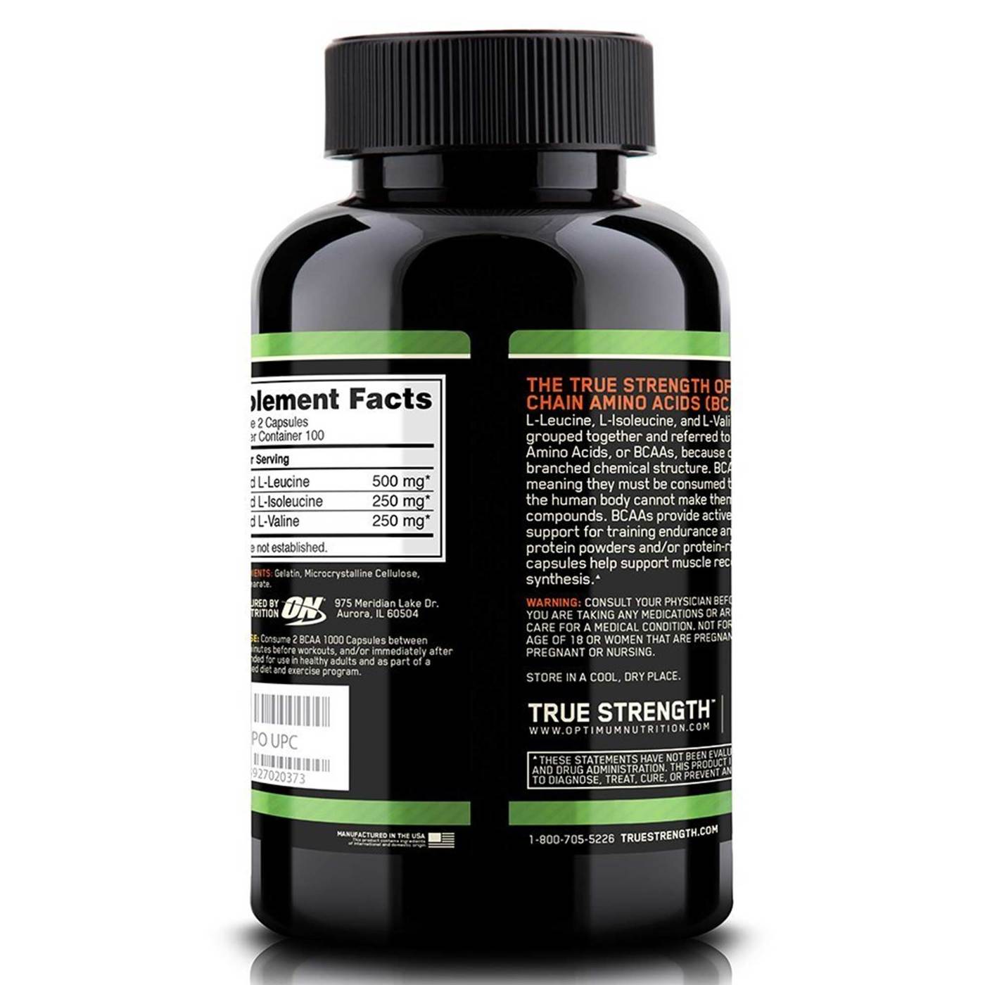 BCAA 1000 Optimum Nutrition 200 Cápsulas - Imagem 3