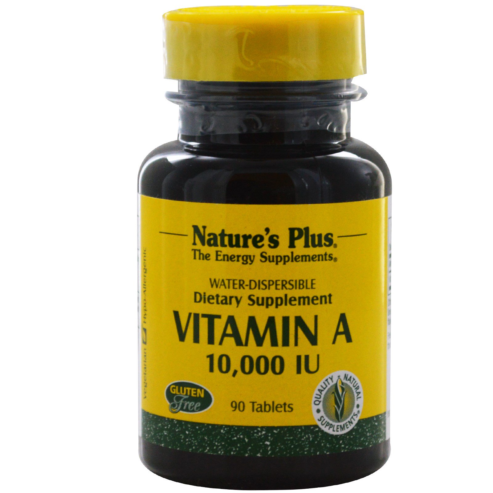 Nature's Plus, Vitamina A, 10000 IU, 90 Comprimidos