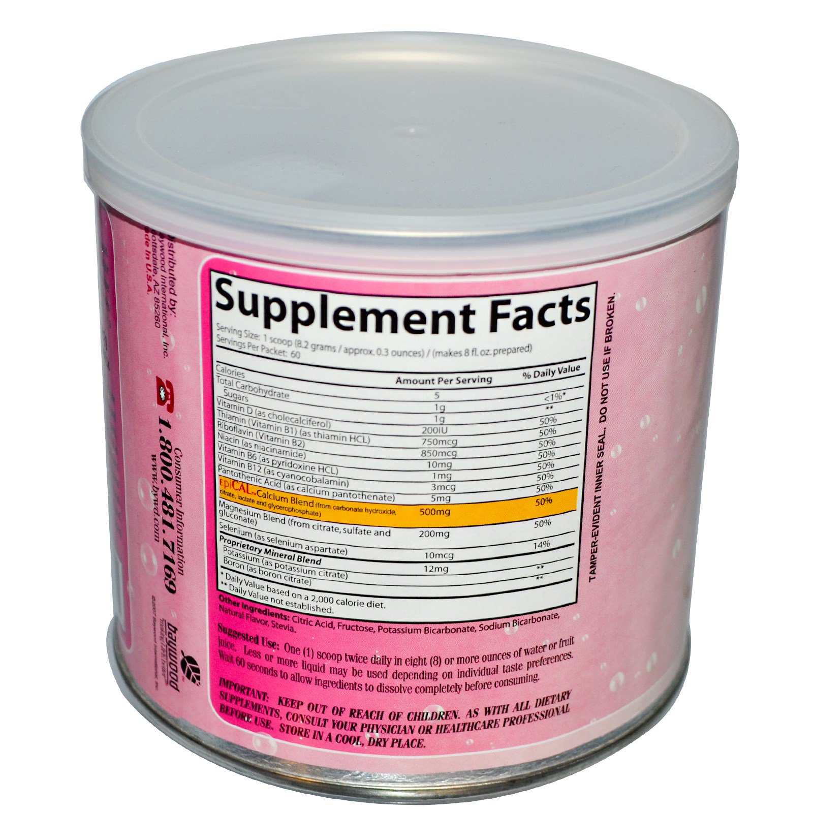 Baywood, Cal-Mag Fizz, Sabor Misto de Frutas, 17,4 oz (492 g) - Imagem 2