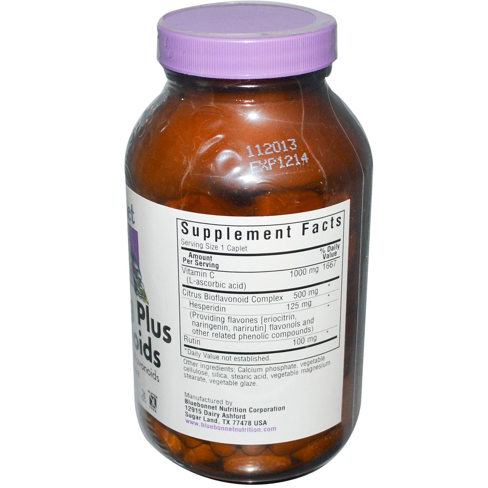 Bluebonnet Nutrition, C-1000 com Bioflavonóides, 180 Comprimidos - Imagem 2