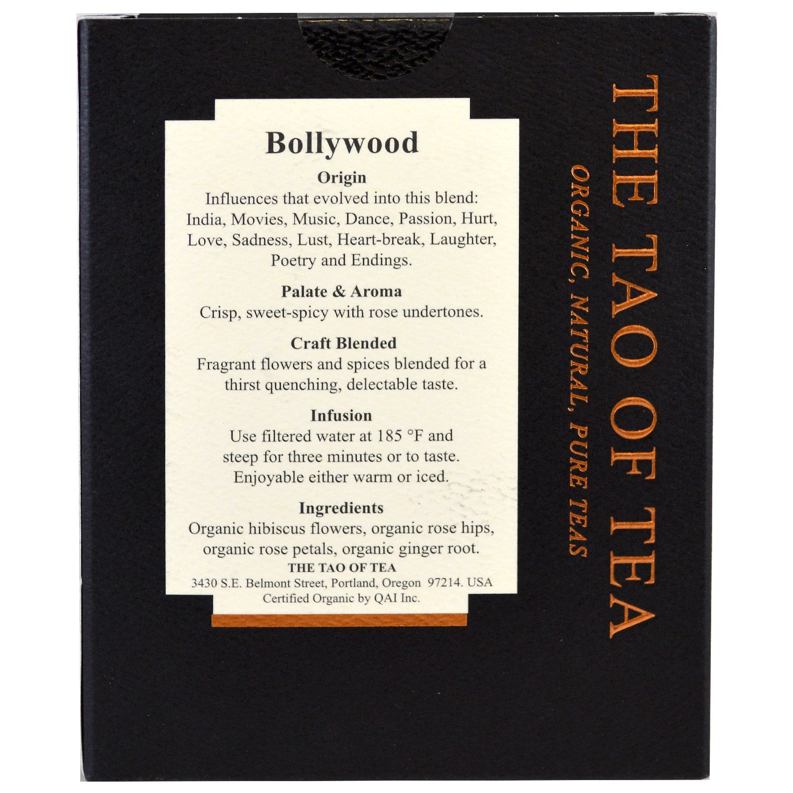 The Tao of Tea, Bollywood Orgânico, 15 Sachês de Pirâmide, 1,58 oz (45 g) - Imagem 2