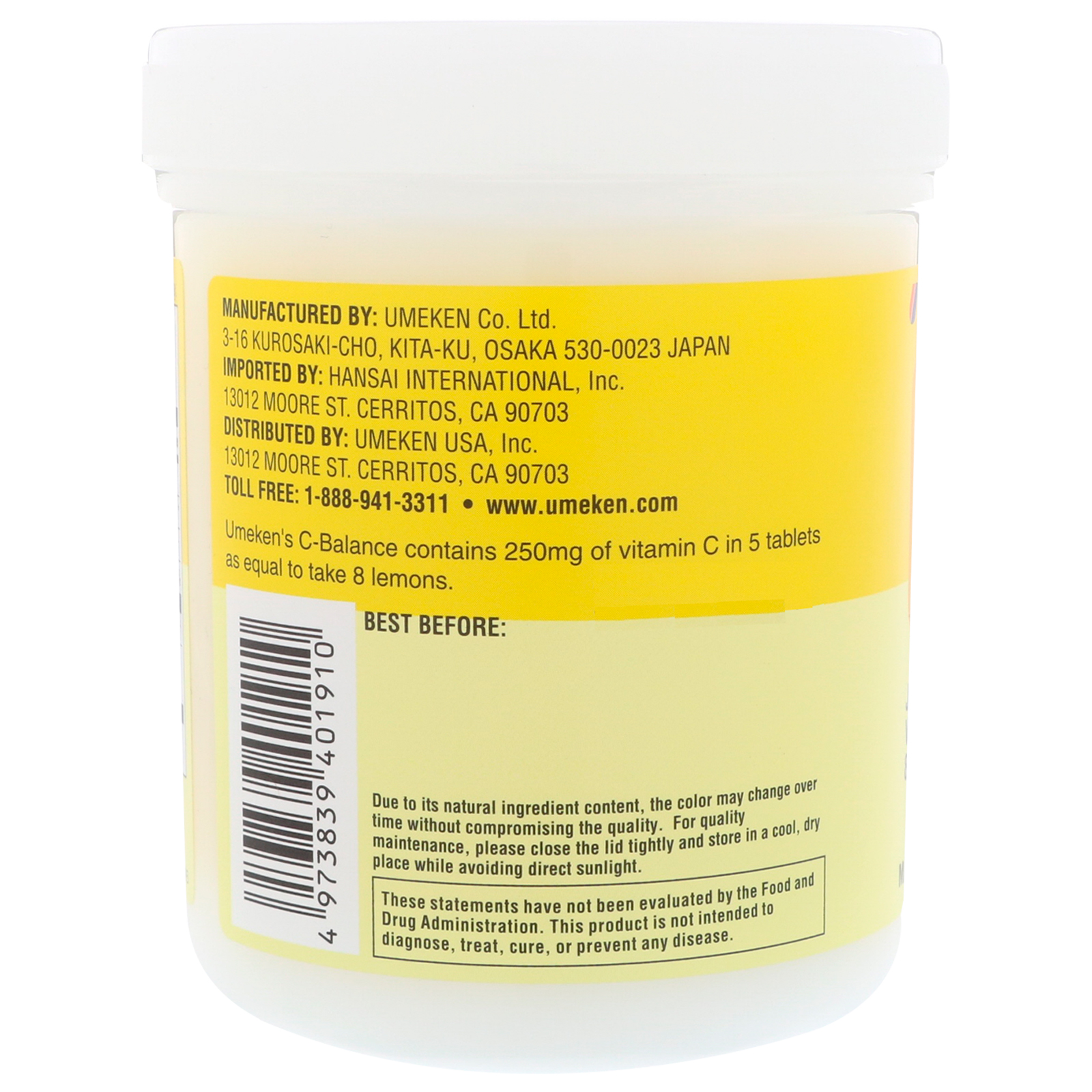 Umeken, C-Balance, 666 tabletes - Imagem 3