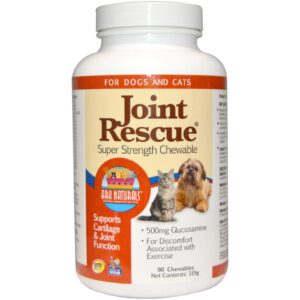 Ark Naturals, Joint Rescue, Mastigáveis Superpotentes, Cães e Gatos, 90 Tabletes Mastigáveis (315 g)