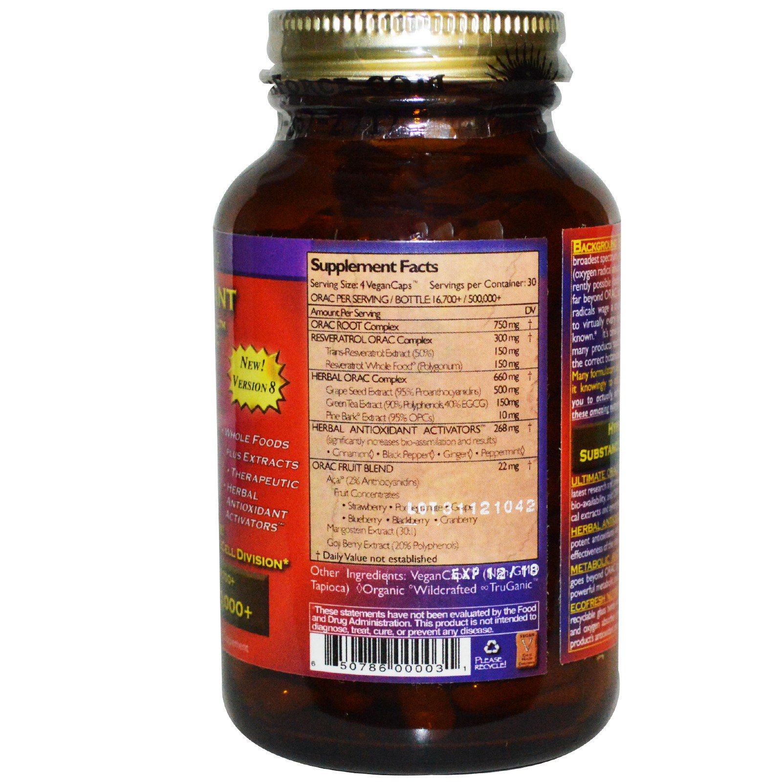 HealthForce Superfoods, Antioxidante Extremo, Versão 8, 120 Capsulas Veganas - Imagem 2