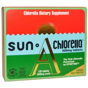 Sun Chlorella, Alga Clorela do Sol A, 500 mg, 120 Cápsulas