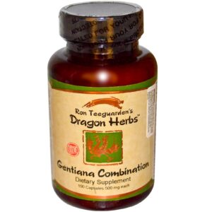 Dragon Herbs, Combinação de Gentiana, 500 mg Cada, 100 Cápsulas