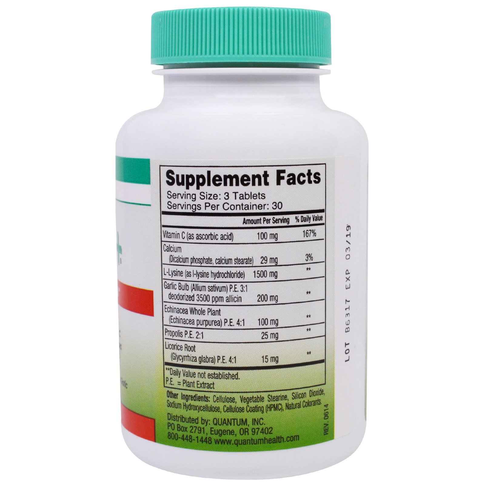 Quantum Health, Super Lisina + Sistema Imune, 90 Comprimidos - Imagem 2