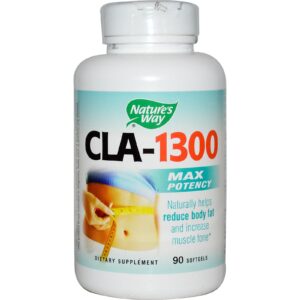 Nature's Way, CLA-1300, Potência Máxima, 90 cápsulas softgel