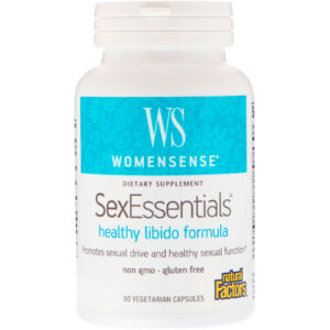 Natural Factors, WomenSense, SexEssentials, Fórmula para Libido Saudável, 90 Cápsulas Vegetarianas