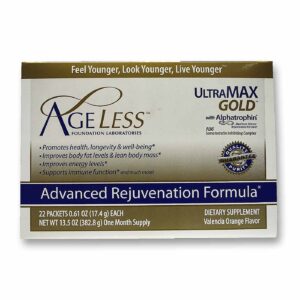 Ageless Bases Faciais Ultra MAX ouro com Alphatrophin laranja Valência 22 pacotes