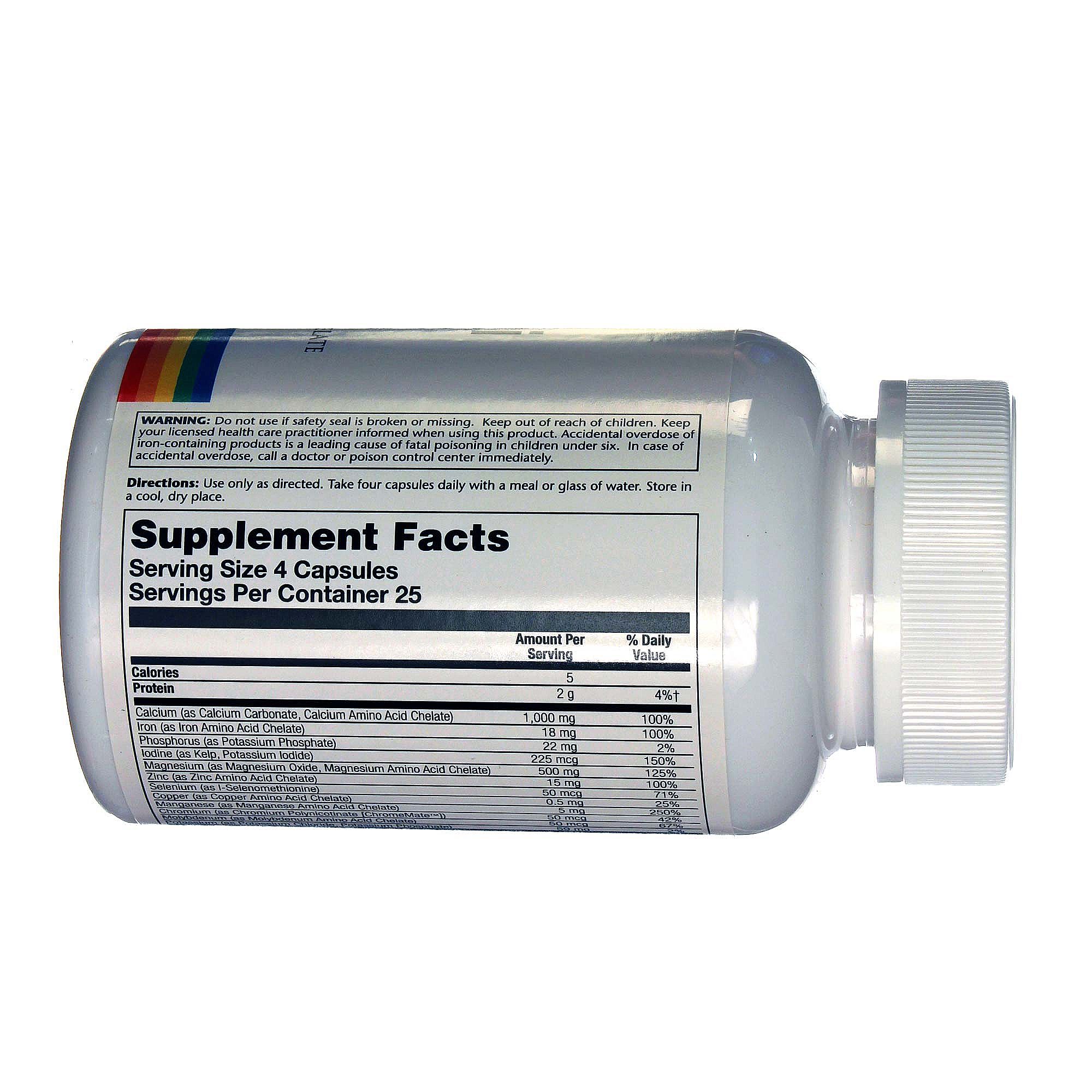 Solaray Mega multi Mineral 100 Cápsulas - Imagem 2