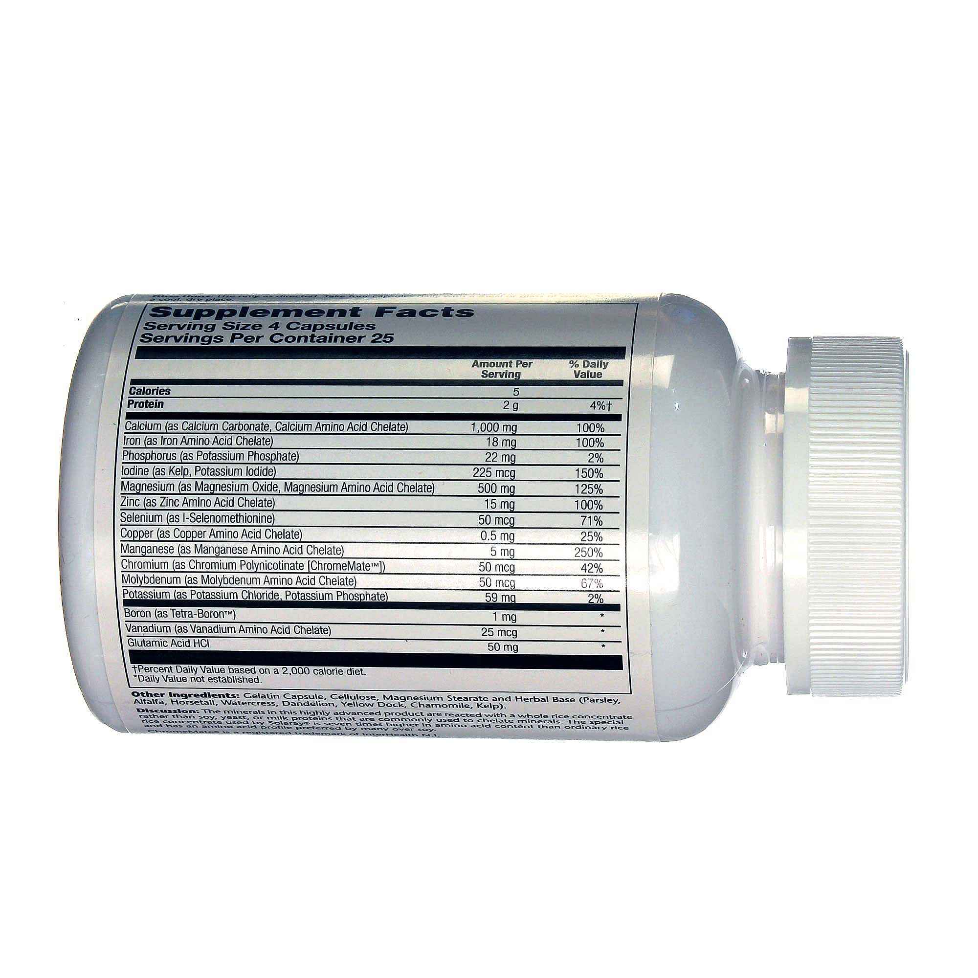 Solaray Mega multi Mineral 100 Cápsulas - Imagem 3