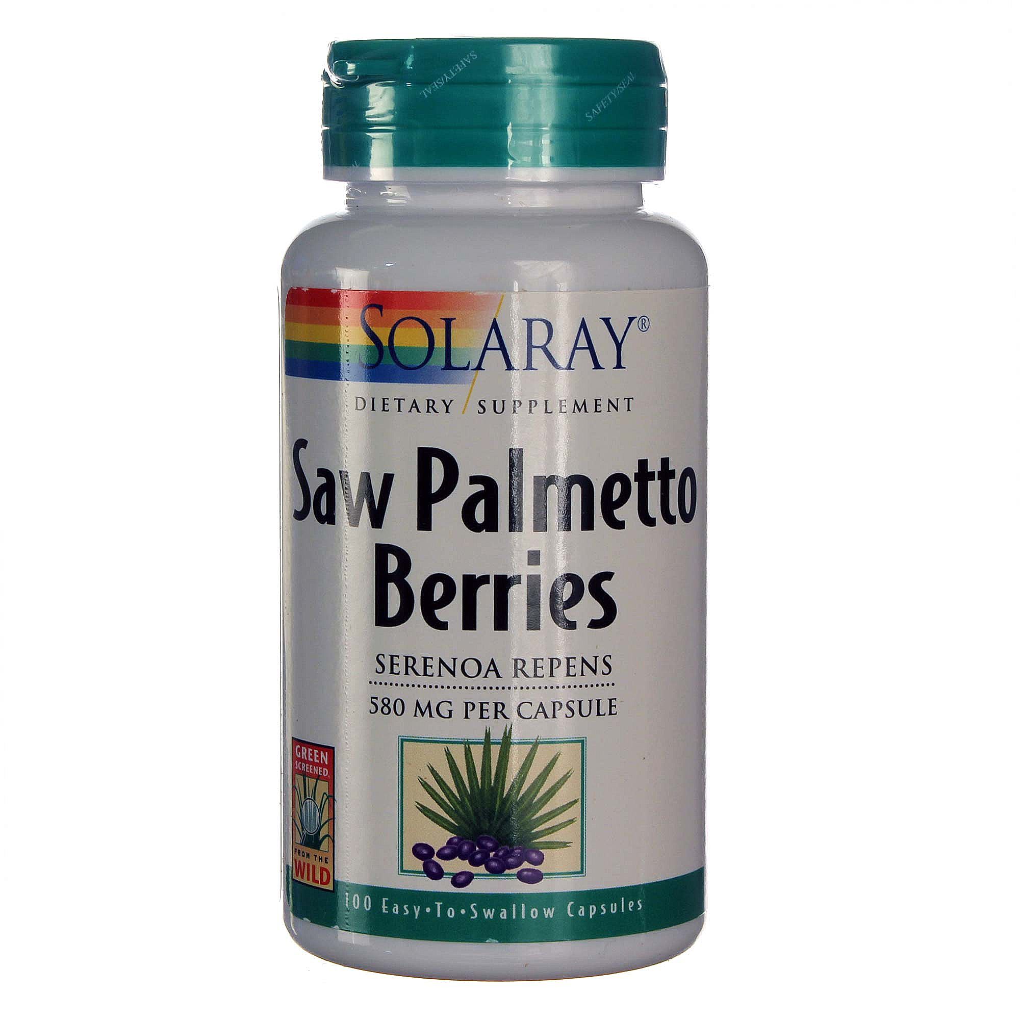 Solaray Saw Palmetto bagas 100 Cápsulas