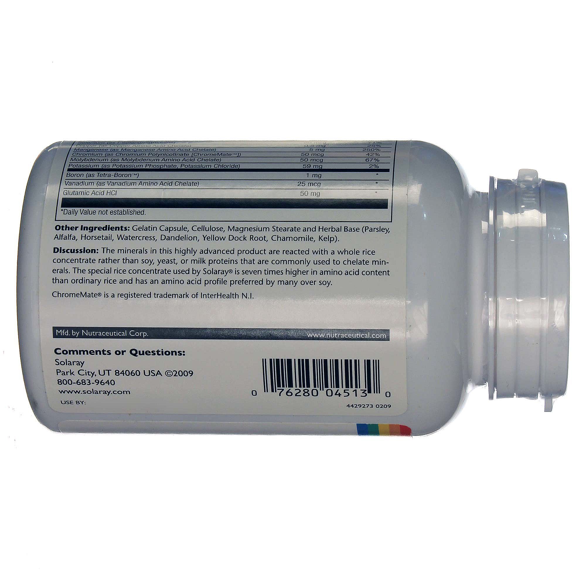 Solaray Mega multi Mineral - ferro livre 100 Cápsulas - Imagem 4