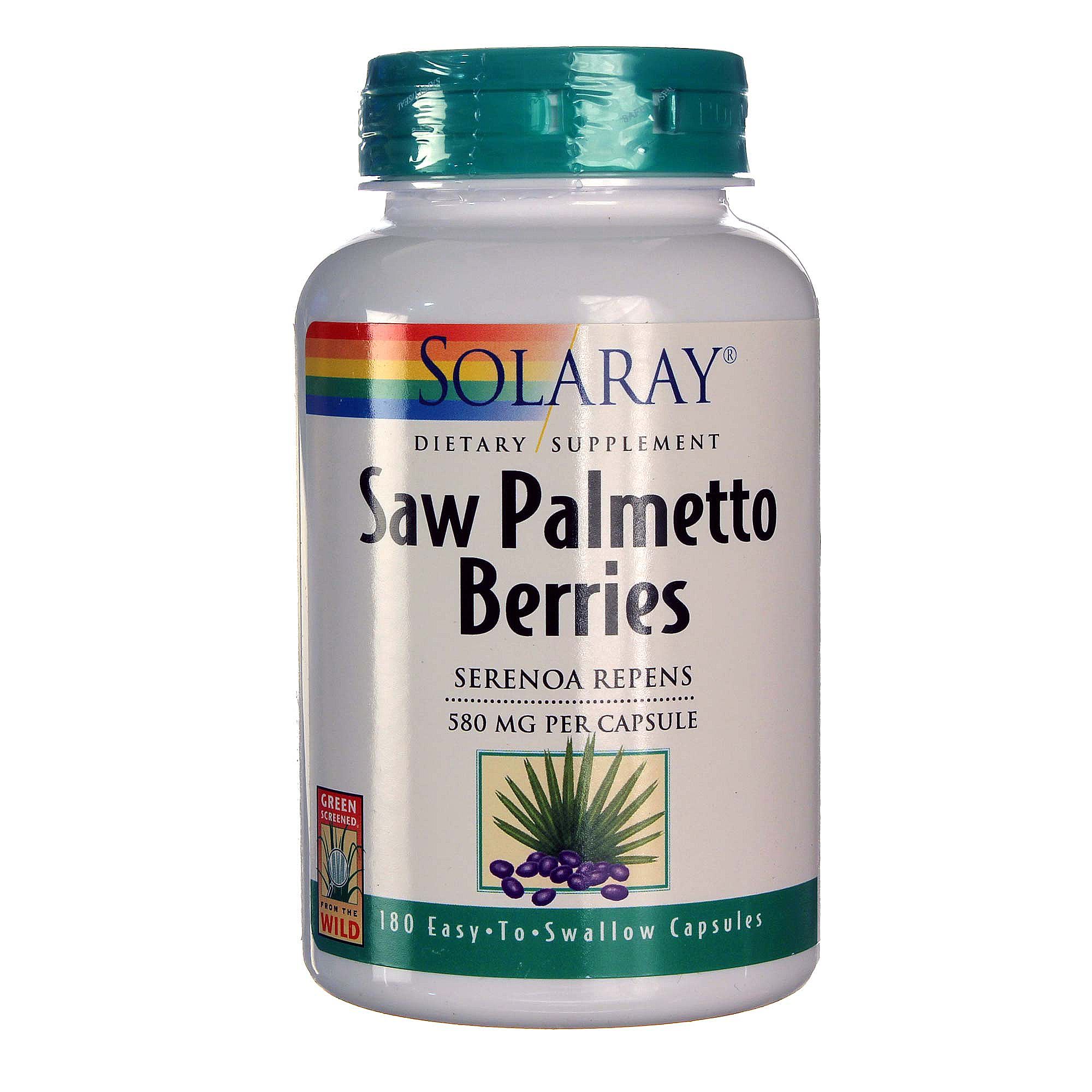 Solaray Saw Palmetto bagas 180 Cápsulas