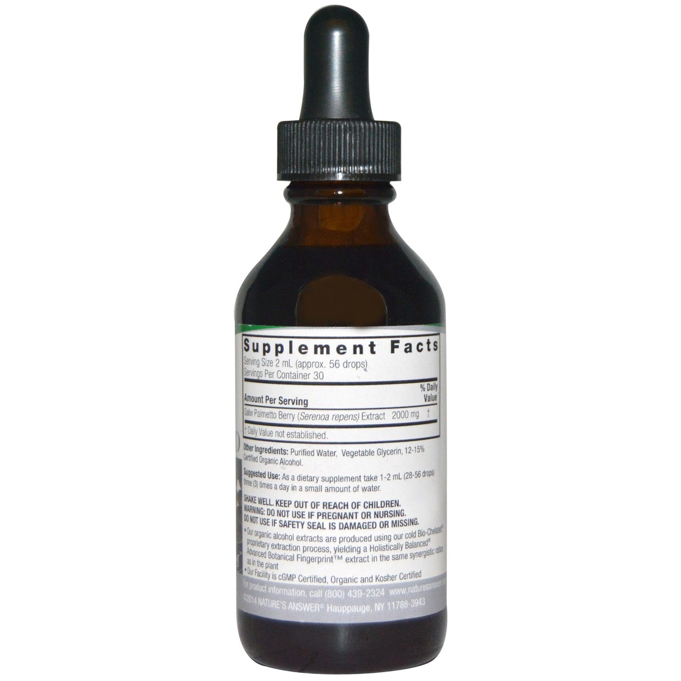Nature's Answer Saw Palmetto bagas 2 OZ - Imagem 2